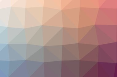 Soyut düşük poli kırmızı, mavi, kahverengi ve siyah yatay arka plan resmi