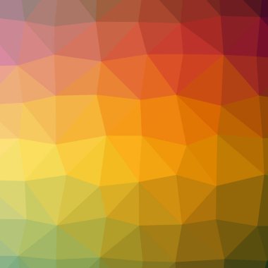 Arka plan illüstrasyon soyut düşük poli turuncu, sarı ve kırmızı kare