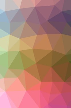 Soyut düşük poli kırmızı, turuncu, yeşil ve mavi dikey arka plan resmi