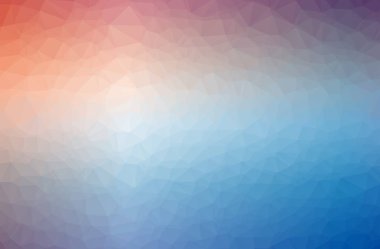 Soyut düşük poli mavi, sarı ve kırmızı yatay arka plan resmi