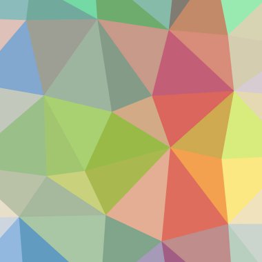 Soyut düşük poli yeşil, pembe, mavi ve kırmızı kare arka plan resmi