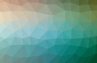 Soyut düşük poli yeşil, sarı ve mavi yatay arka plan resmi