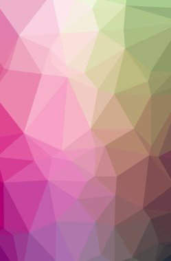 İllüstrasyon soyut düşük POLi Macenta, sarı ve yeşil dikey arka plan