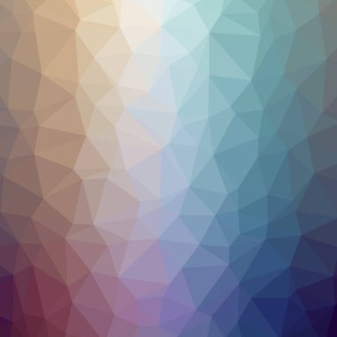 Soyut düşük poli mavi, kırmızı ve mor kare arka plan resmi