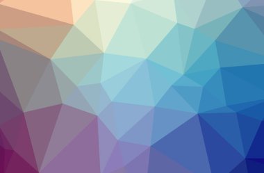 Soyut düşük poli mavi, yeşil ve mor yatay arka plan resmi