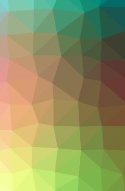 Soyut düşük poli yeşil ve kahverengi dikey arka plan resmi