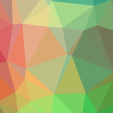 Soyut düşük poli yeşil ve pembe kare arka plan resmi