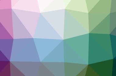 Soyut düşük poli mavi, yeşil ve kırmızı yatay arka plan resmi