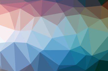 Soyut düşük poli mavi yatay arkaplan çizimi