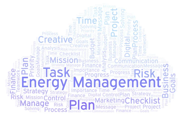 Nuage Mots Energy Management Fait Uniquement Avec Texte — Photo