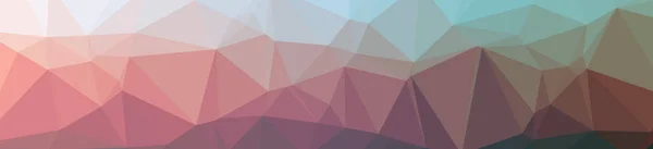 Illustration of abstract low poly red, yellow and green banner background