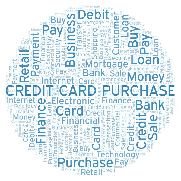 Credit Card Purchase Word Cloud Wordcloud Made Text Only — Stock Photo, Image