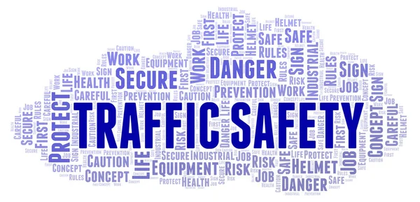 Traffic Safety Word Cloud Word Cloud Realizat Numai Text — Fotografie, imagine de stoc