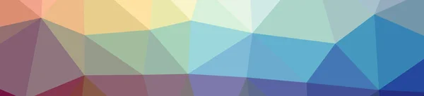 Illustration of abstract low poly blue, red, green and brown banner background