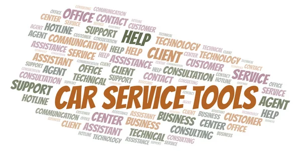 Auto Service Tools Word Cloud Wordcloud Gemaakt Met Alleen Tekst — Stockfoto