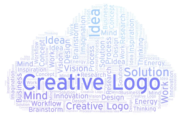 Δημιουργική Λογότυπο Σύννεφο Λέξεων Κείμενο Μόνο — Φωτογραφία Αρχείου