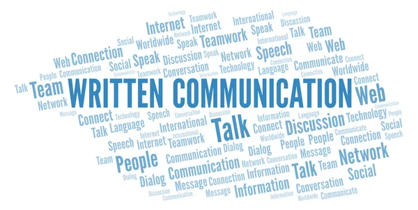 Communication Écrite Nuage Mots Wordcloud Fait Avec Texte Seulement — Photo