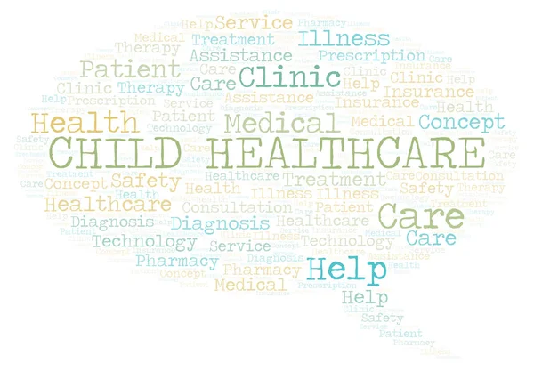 Child Healthcare Word Cloud Wordcloud Made Text Only — Stock Photo, Image