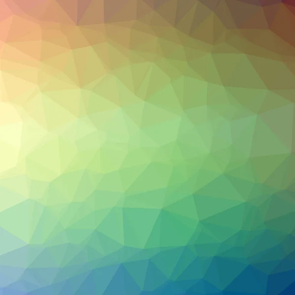 Illustration Abstract Low Poly Green Blue Orange Square Background — Stock Photo, Image