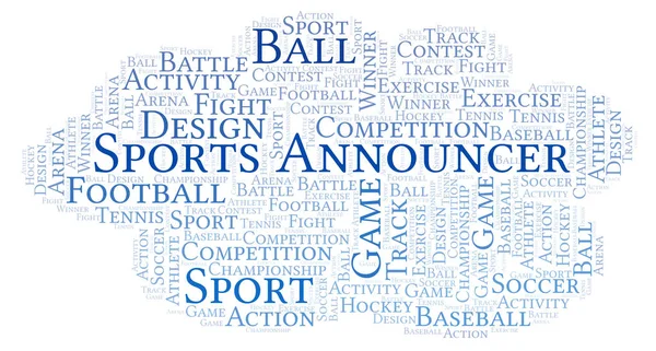 Sport Speakern Word Cloud Med Endast Text — Stockfoto