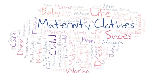 Maternity Clothes word cloud. Wordcloud made with text only.