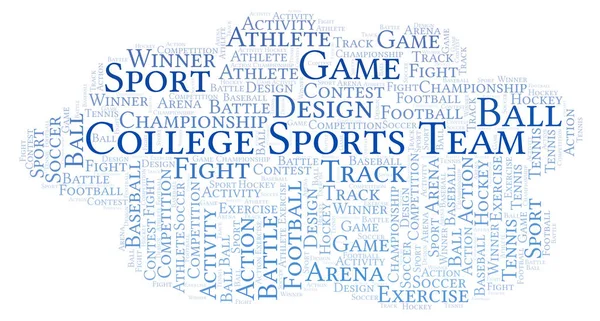 College Sports Team Nuage Mots Fait Avec Texte Seulement — Photo