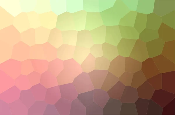 Illustration of green and red big hexagon horizontal background digitally generated.