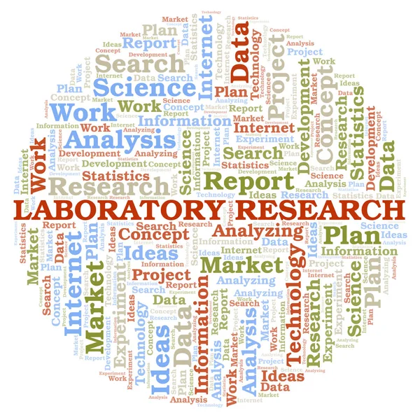 Laboratorio Investigación Palabra Nube Wordcloud Hecho Solo Con Texto —  Fotos de Stock