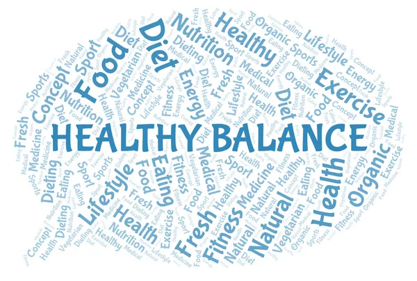 Healthy Balance Word Cloud Wordcloud Made Text Only — Stock Photo, Image