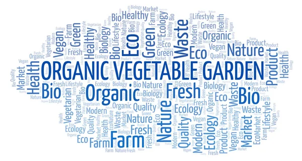 Органическое Облако Слов Vehicable Garden Wordcloud Созданное Текстом — стоковое фото
