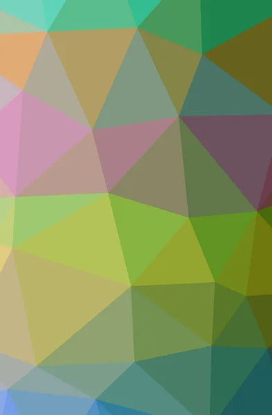 Illustration of abstract low poly green, yellow, green and red vertical background