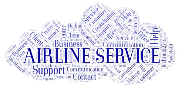 Airline Service word cloud. Wordcloud made with text only.