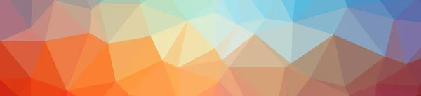 Illustration Abstract Low Poly Orange Blue Red Banner Background — Stock Photo, Image