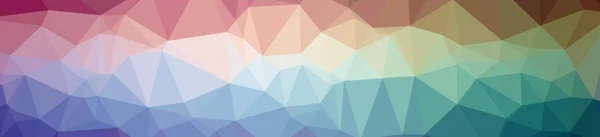 Illustration of abstract low poly blue, orange and red banner background