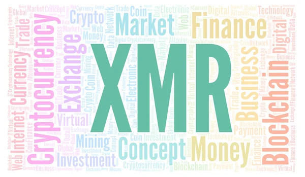 Xmr Politics Cryptocurrency Munt Word Cloud Word Cloud Gemaakt Met — Stockfoto