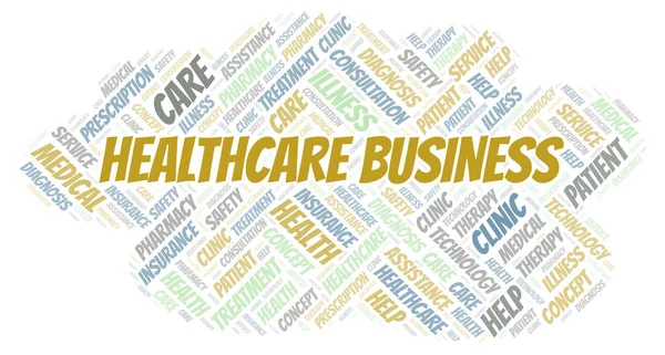 Healthcare Business Word Cloud Wordcloud Made Text Only — Stock Photo, Image