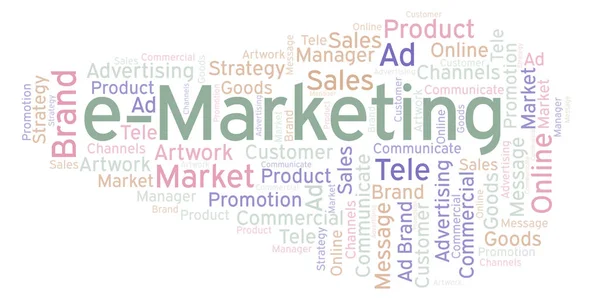 Nuvem Palavras Com Texto Marketing Wordcloud Feito Apenas Com Texto — Fotografia de Stock