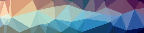 Illustration of abstract low poly blue, red and green banner background