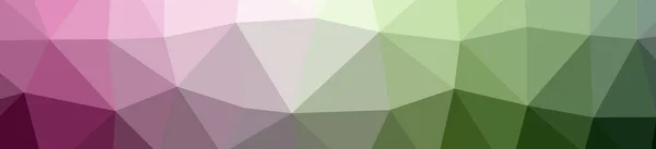 Illustration of abstract low poly green, yellow, green and red banner background