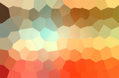 Soyut Turuncu, mavi ve sarı büyük altıgen arka plan resmi