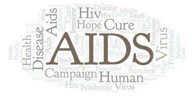 AIDS sözcük bulut, yalnızca metin ile yapılan