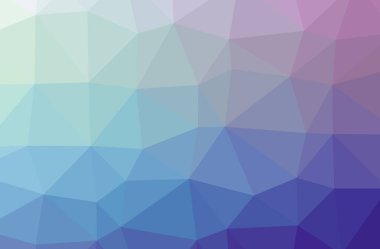 Soyut düşük poli mavi yatay arkaplan çizimi