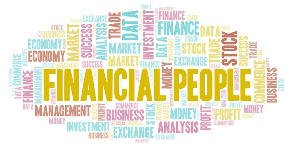 Financial People Word Cloud Wordcloud Made Text Only — Stock Photo, Image