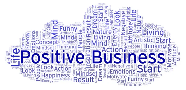 Positive Business word cloud, made with text only
