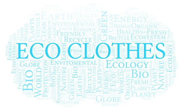 Eco Kläder Word Cloud Wordcloud Gjorda Med Endast Text — Stockfoto