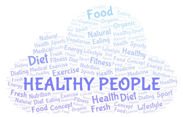 Healthy People Word Cloud Wordcloud Made Text Only — Stock Photo, Image