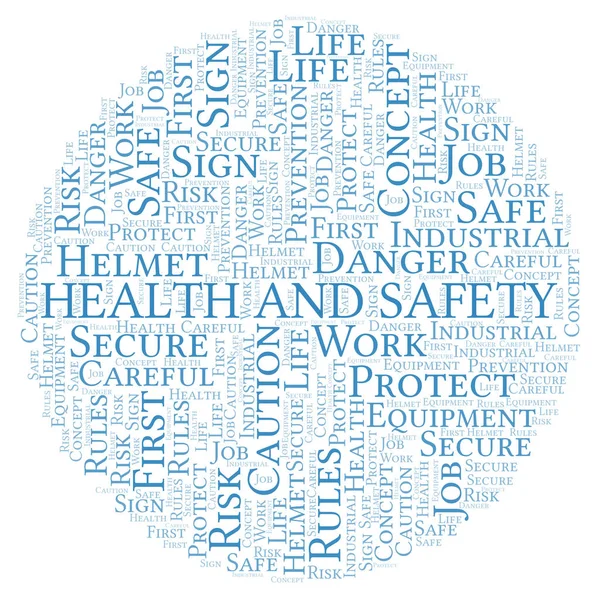 Health Safety Word Cloud Word Cloud Made Text Only — Stock Photo, Image