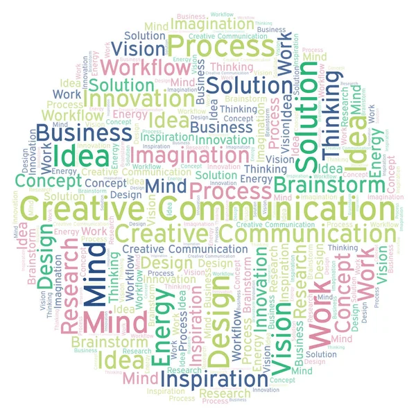 Creative Cloud Słowo Komunikacji Wykonane Tylko Tekst — Zdjęcie stockowe