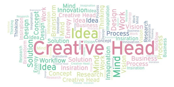 Creative Head word cloud, made with text only