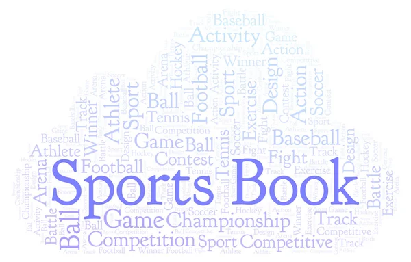 Sports Book word cloud. Made with text only.